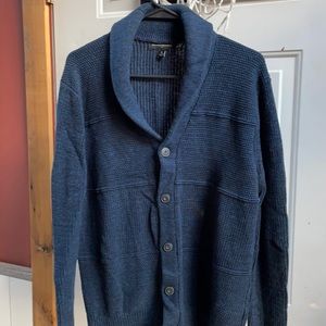 Banana Republic Navy Blue Button Up Sweater